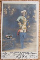 AK GARDE FRANCAISE ET BOUQUETIÈRE 1902