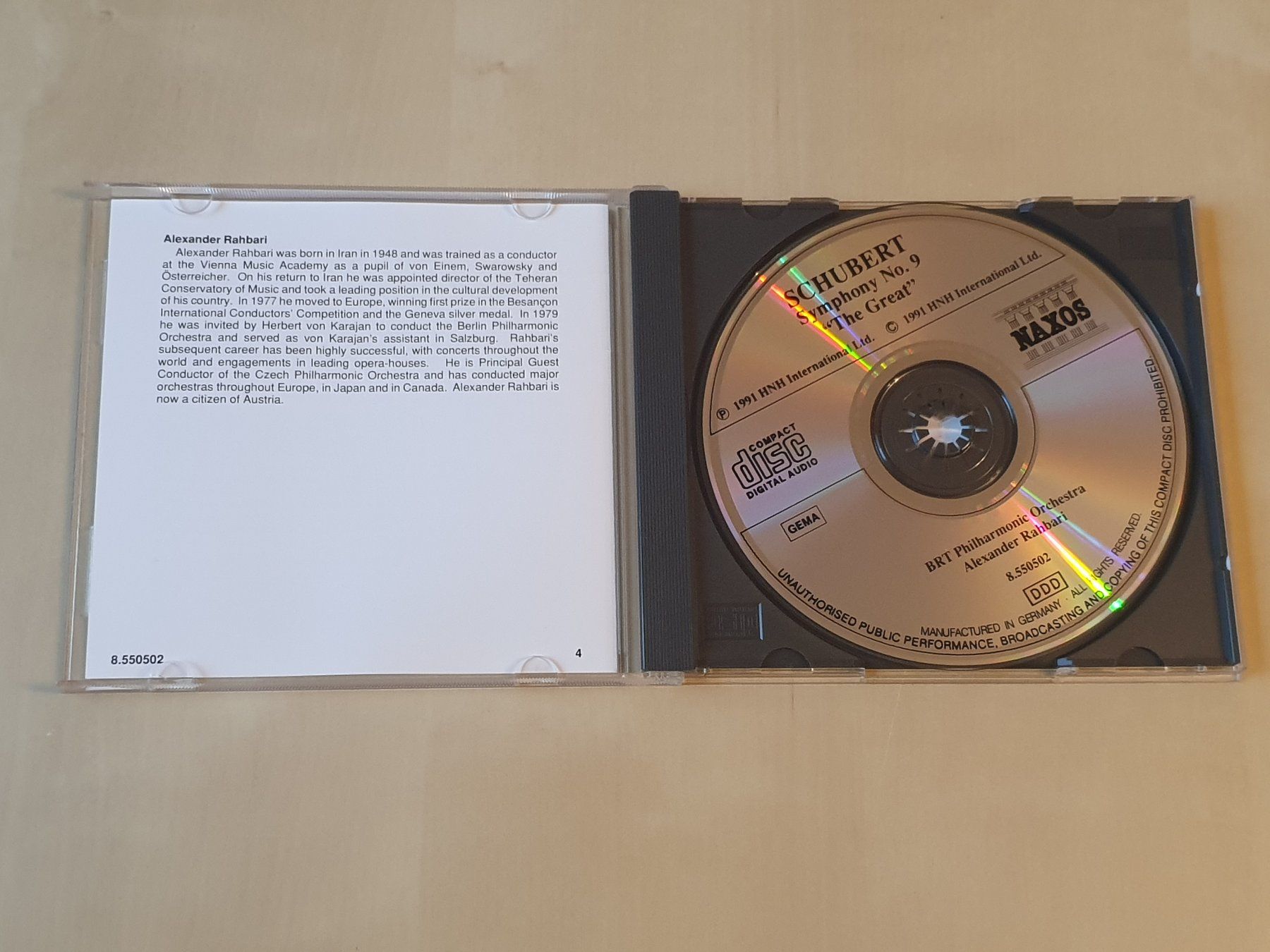 CDs: Schubert Symphony No. 9 The Great – D'occasion à Stansstad par collectorsshop 2