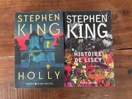 2 livres Stephen King "Holly" et "Histoire de Lisey"