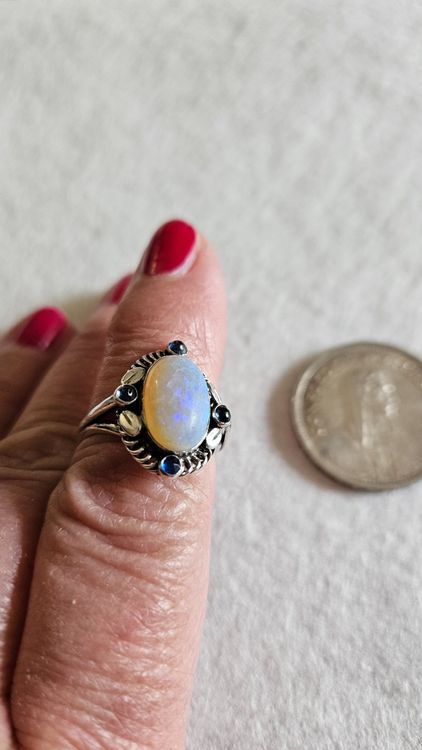 Bague En Argent 925 Avec Saphir - Modèle BA-AR-549 Taille 59 - Neuf Avec Étiquettes