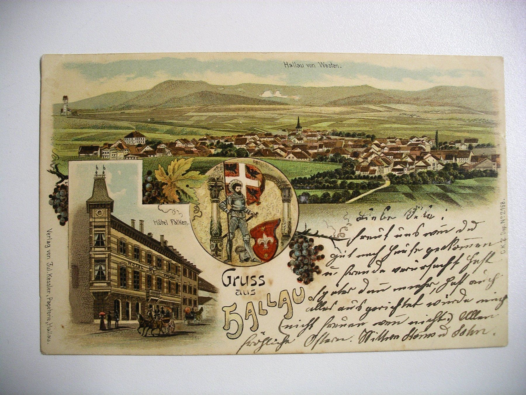 Ansichtskarten: farbigeLithoAK  HALLAU – Gebraucht aus Oberhofen am Thunersee von luuping99