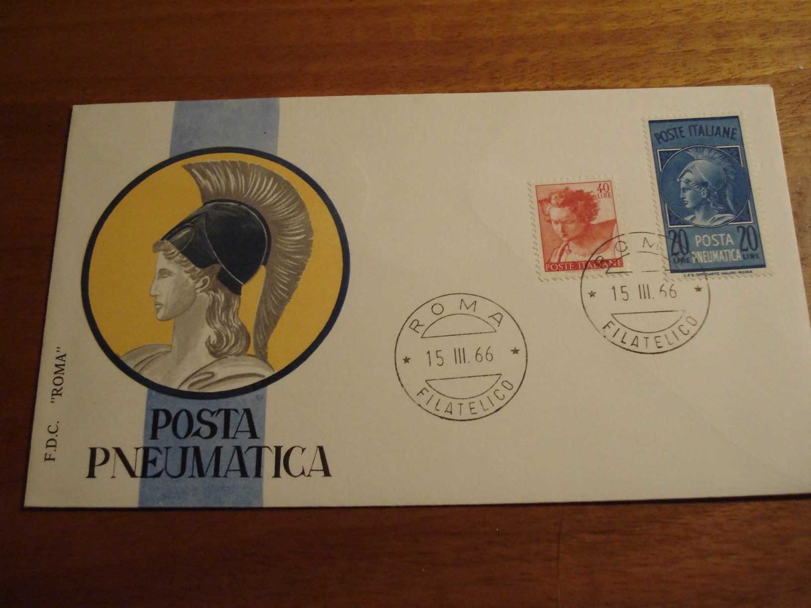 Alle Briefmarken: Italien 1966, FDC Posta Pneumatica – Gebraucht aus Niederwil AG von morostahu