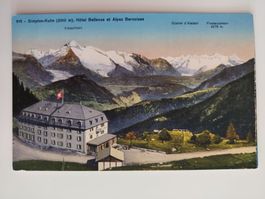 Historische Ansichtskarte Simplon-Kulm Hôtel Bellevue & A...