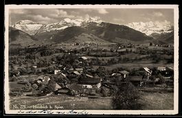 AK Hondrich b. Spiez, Ort und Bergpanorama