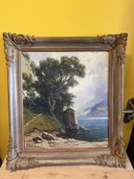 Gemälde von Edwin Bachmann See Landschaft signiert 
