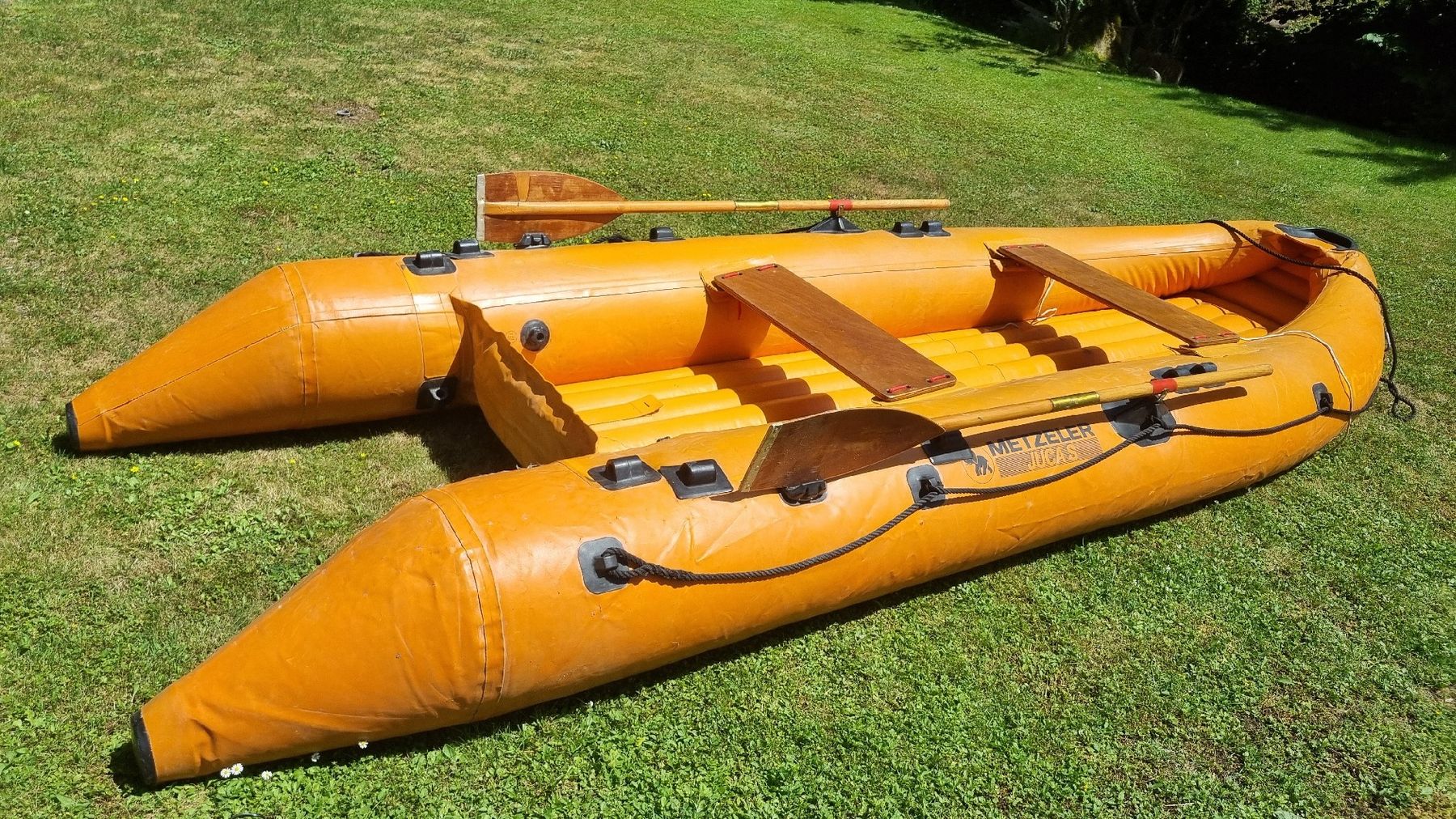Metzeler Barche: Schlauchboot METZELER JUCA'S orange mit Paddel – Difettoso da Hittnau venduto da starlet 2