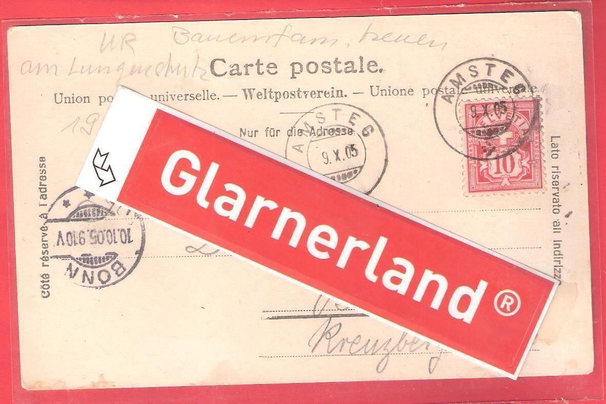 Cartoline postali: 9.1905 Maderanertal am Lungenstutz belebt – Usato da Zürich venduto da Hagliweg 3