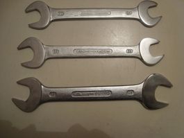 3 grosse Gabelschlüssel wenig gebraucht