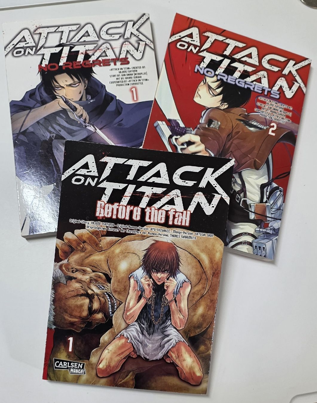 Libri: Attack on Titan No Regrets 1-2 & Before the Fall 1 – Nuovo (secondo la descrizione) da Au ZH venduto da MarieLou09