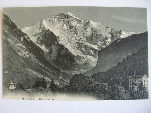 Cartoline postali: AK  Interlaken - mit Jungfrau – Usato da Gundetswil venduto da Egro01