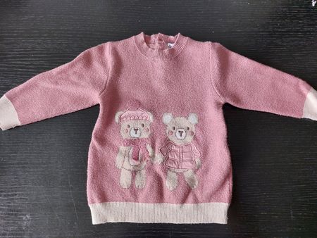 Mayoral Pullover, Gr. 68, rosa mit Bären