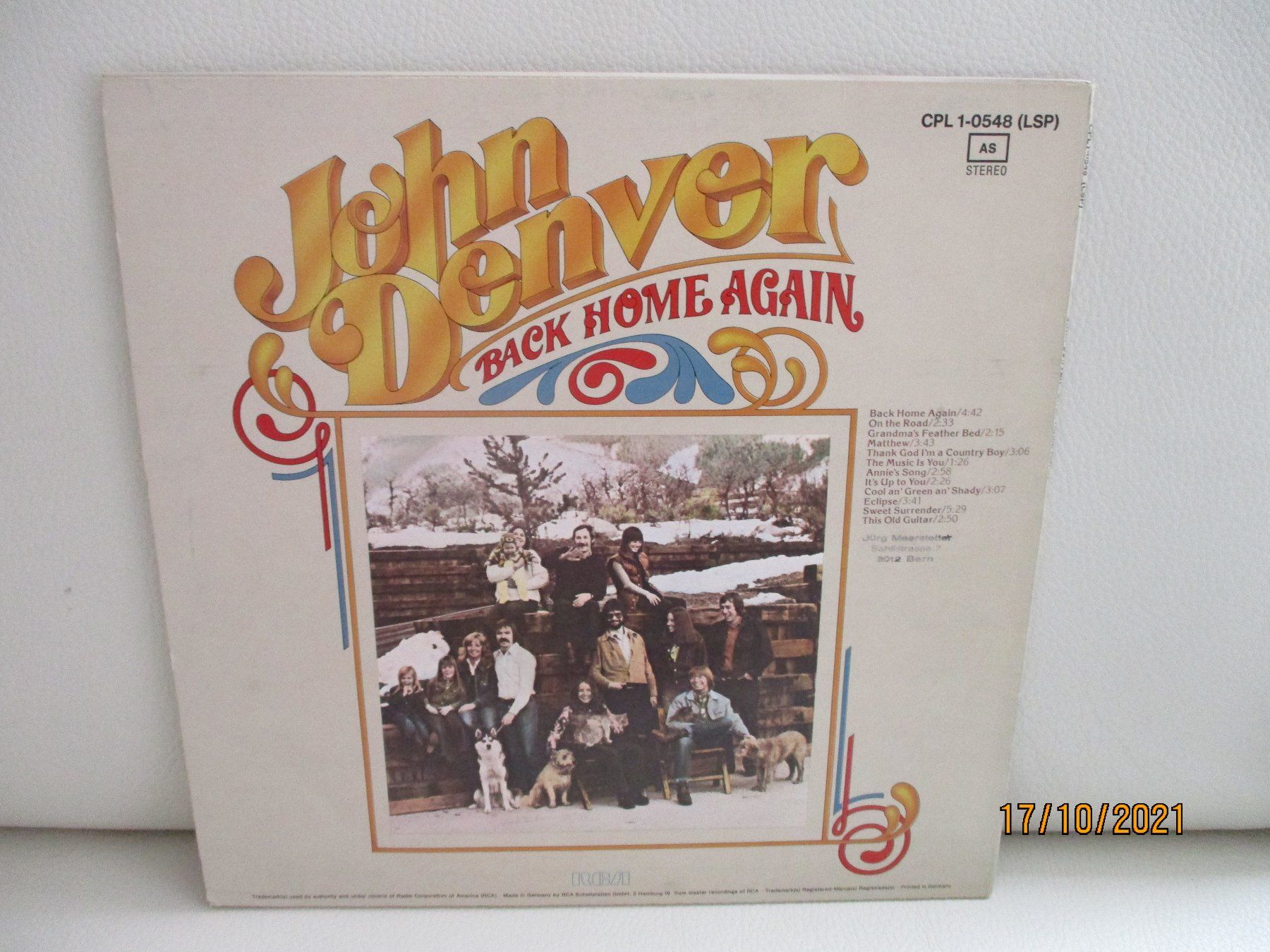 Dischi in vinile: John Denver – Back Home Again – Usato da Liestal venduto da Disc-Point 1