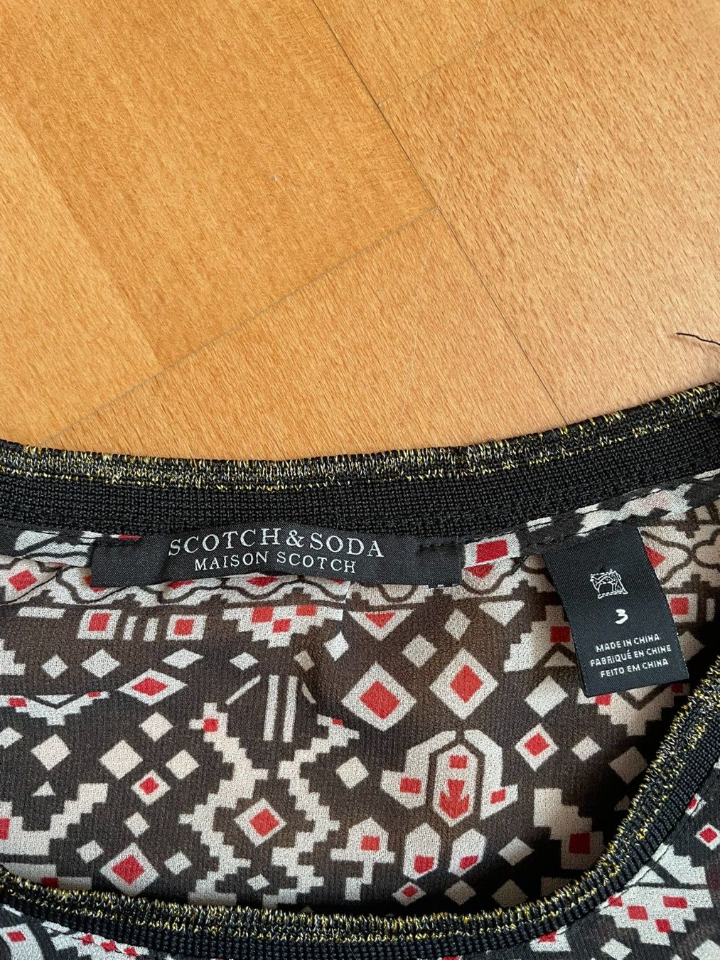 Maison Scotch Blusen: Scotch&Soda Bluse Gr. M, halbtransparent, ethno muster, – Gebraucht aus Hubersdorf von JanasHeartTreasures 1