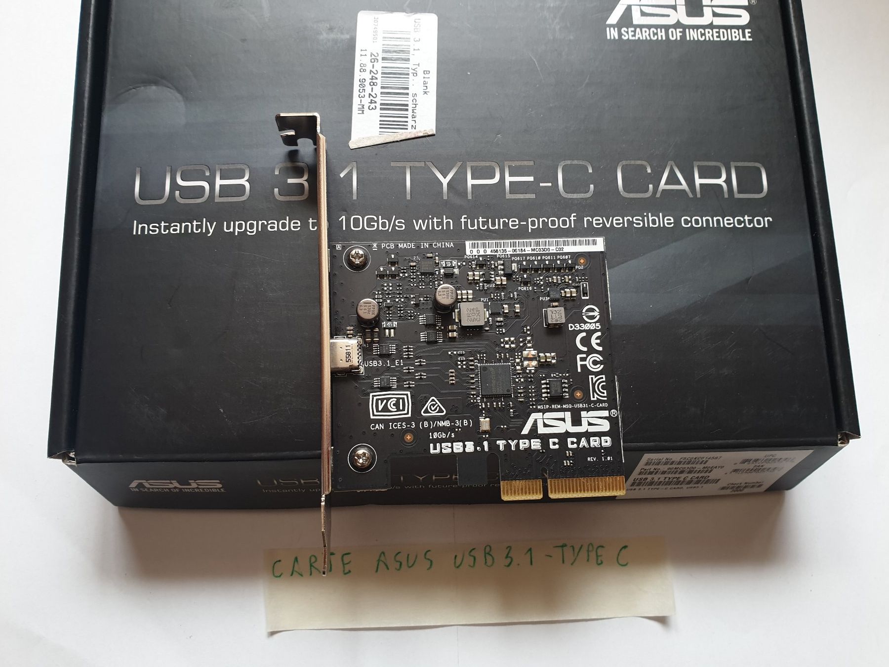 Unità & Adattatore: Carte Asus USB3.1-TypC – Usato da Moudon venduto da Amaroli7 1