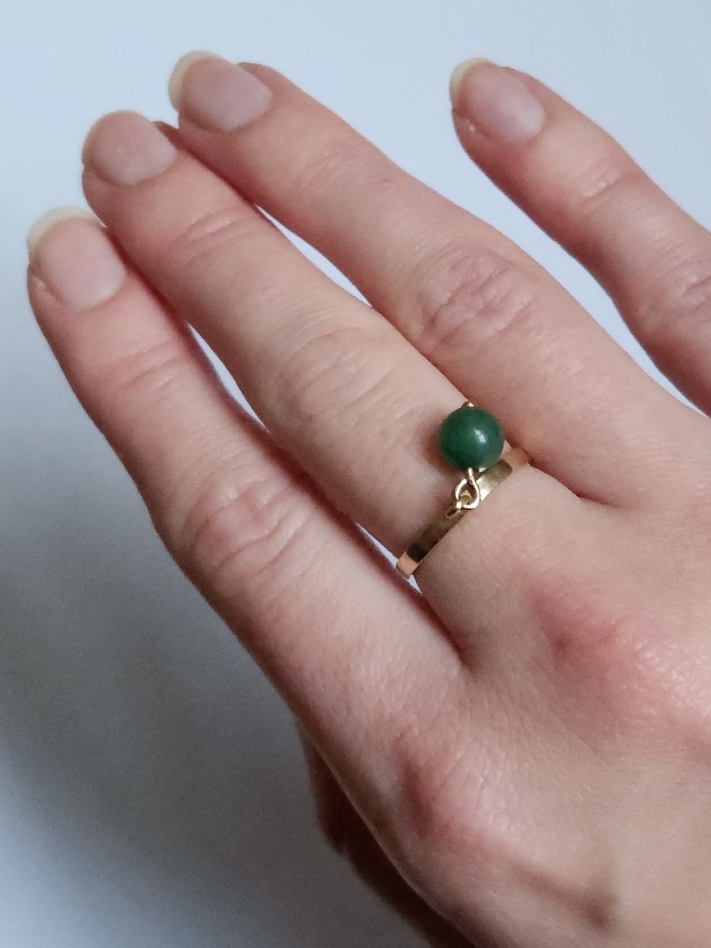 Anelli: Goldring mit grünem Stein - 585 gestämpelt – Usato da St. Gallen venduto da GIULESGG 4