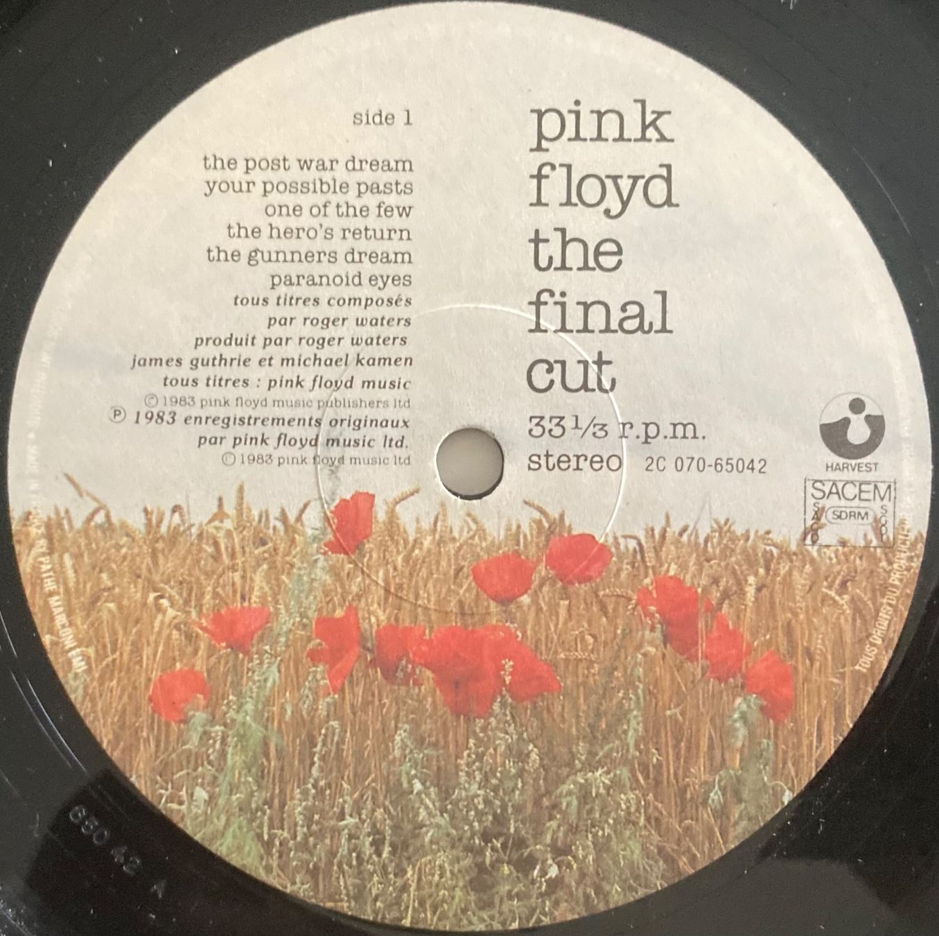 Vinyles: PINK FLOYD - THE FINAL CUT – D'occasion à Poliez-Pittet par Newtown-Records 2