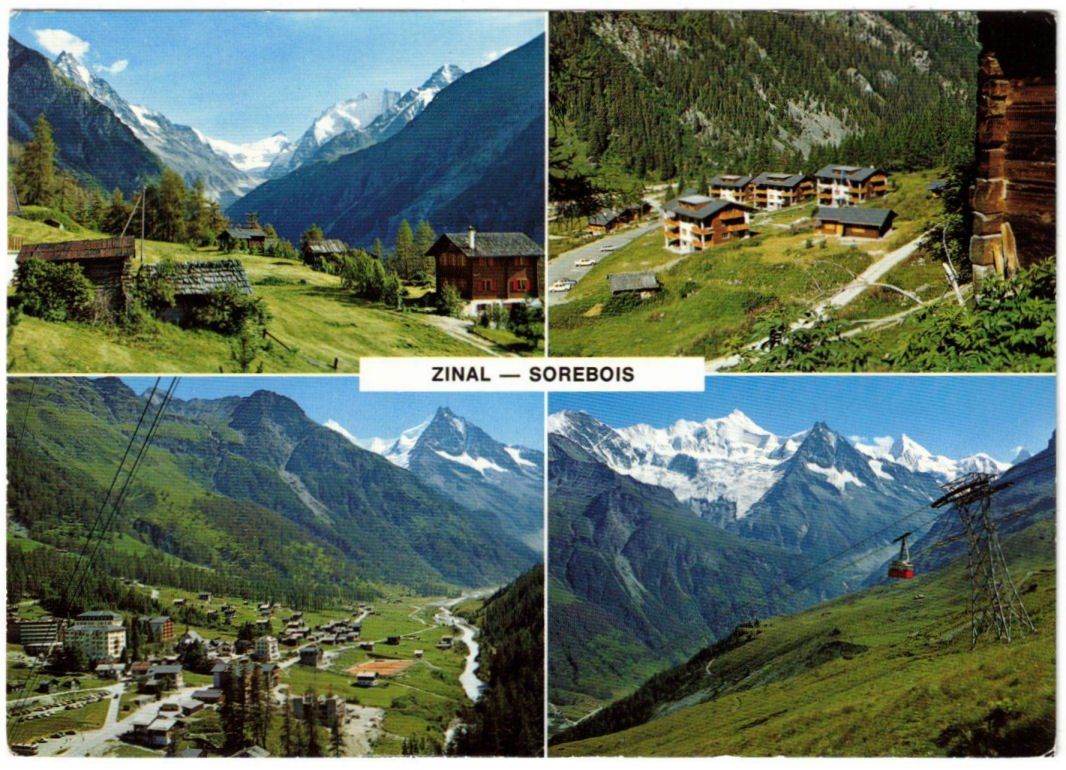 Cartoline postali: Zinal - 4 Bild AK Sorebois – Usato da Binningen venduto da Mountainrider