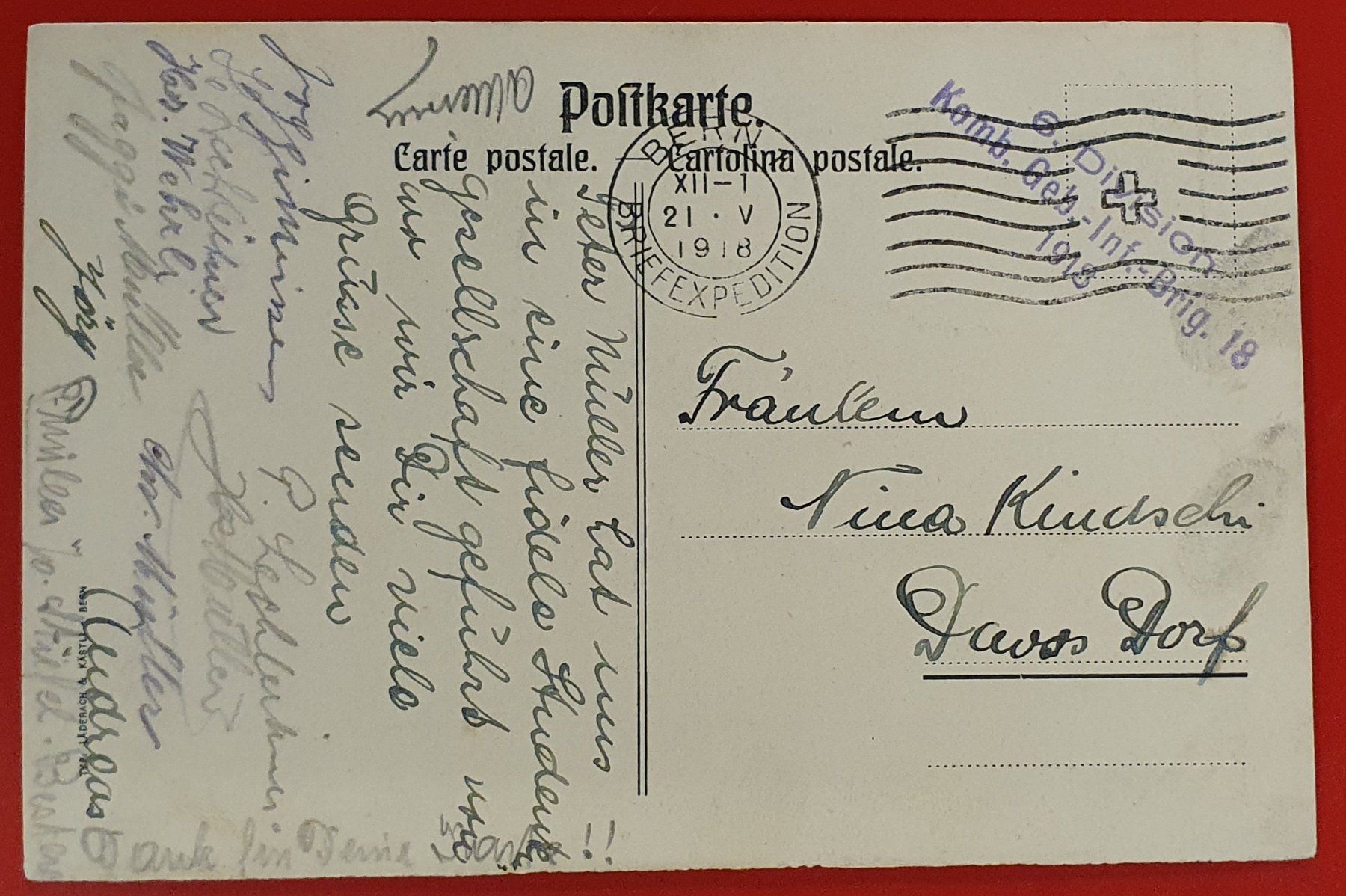 Cartoline postali: Studentenverbindung Technika Burgdorf 1918 – Usato da Kreuzlingen venduto da Rschweiz1 1