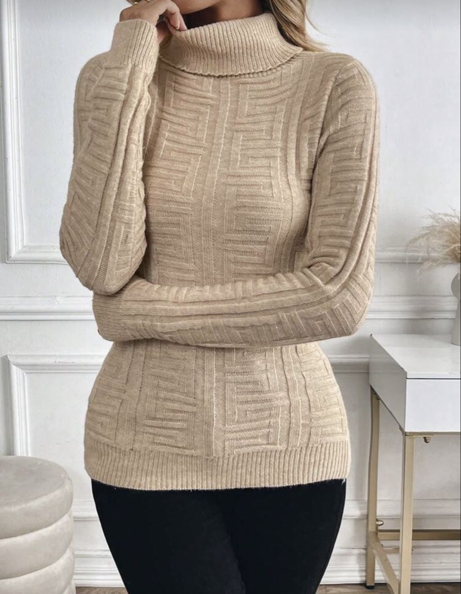 Shein Maglioni & Felpe: Strickpullover mit Rollkragen - Beige, Grösse S/M – Usato da Oberhofen Thun'see venduto da ClaudiaKelesh 1