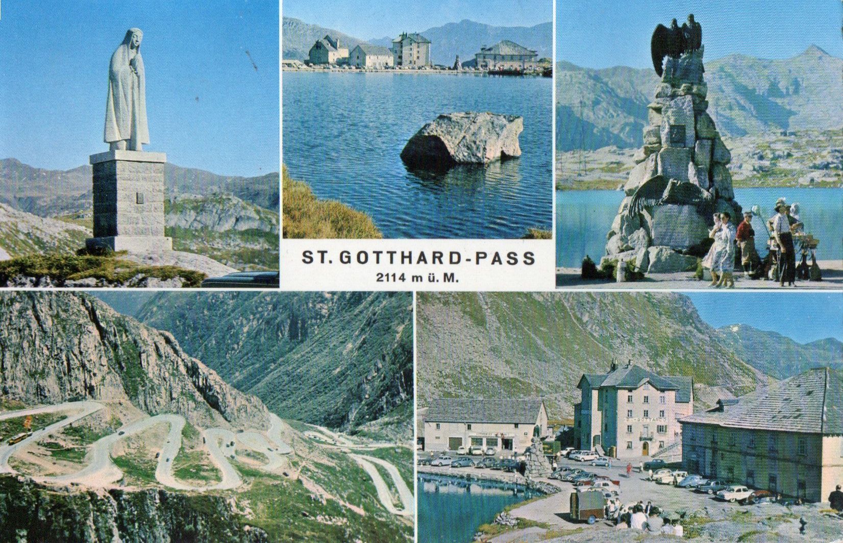 Cartoline postali: St.Gotthard - Pass 2114 m.ü.M. – Usato da Melano venduto da pisonsdro