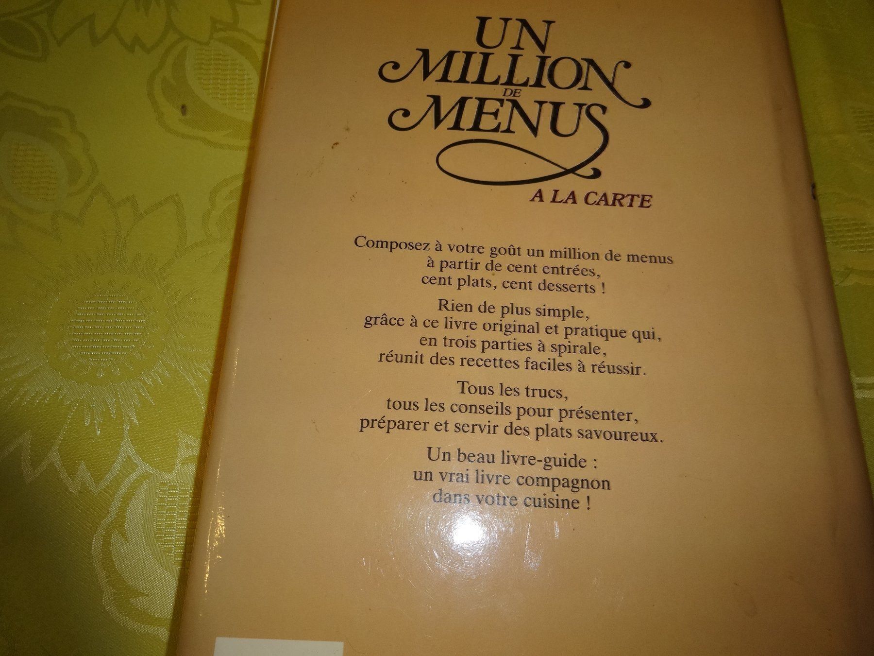 Libri: Un million de menus - Carrier – Usato da Biel/Bienne venduto da milamila02 4