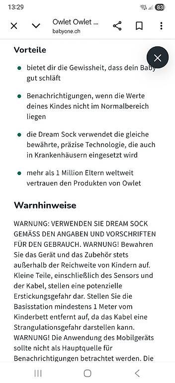 Babyphones: Owlet smart sock  – Gebraucht aus Grabs von den_qk9m 3