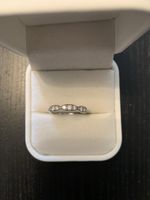 Bague élégante en argent avec zircons, taille 54 - Neuf!