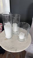 Windlichte Glas Zylinder 3er Set Kerzenhalter Deko gebraucht