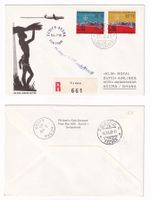 1960 Erstflug SWISSAIR Zürich - Accra, Liechtenstein Frankat