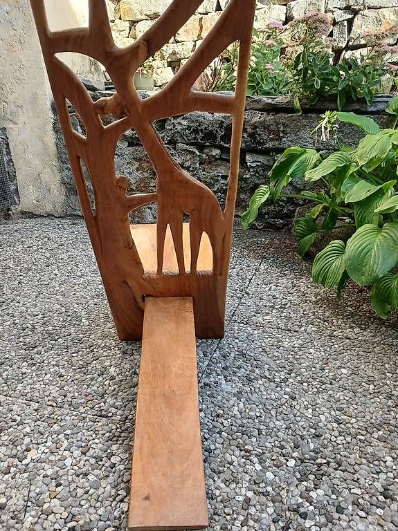 Sedia etnica africana in legno intagliato (Palaver chair) (Gebraucht ...