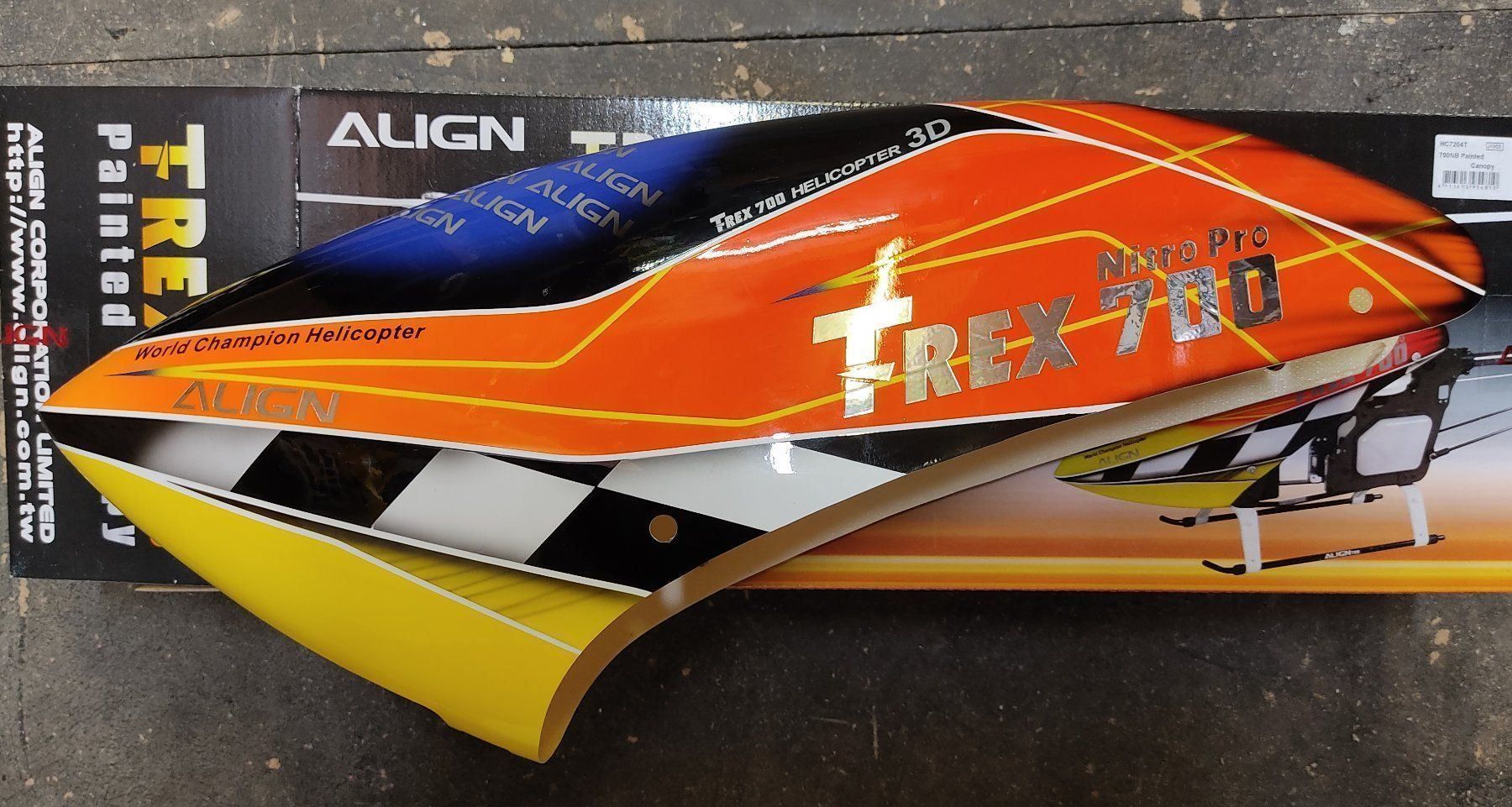 Align Modellismo RC: (KOPIE) ALIGN T-REX 700   HAUBE / Canopy – Nuovo e nell'imballaggio originale da Wolfhausen venduto da Didileo
