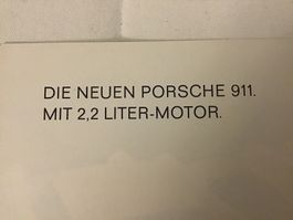 Porsche 911 mit 2.2 Liter-Motor Verkaufsprospekt Sept. 1969
