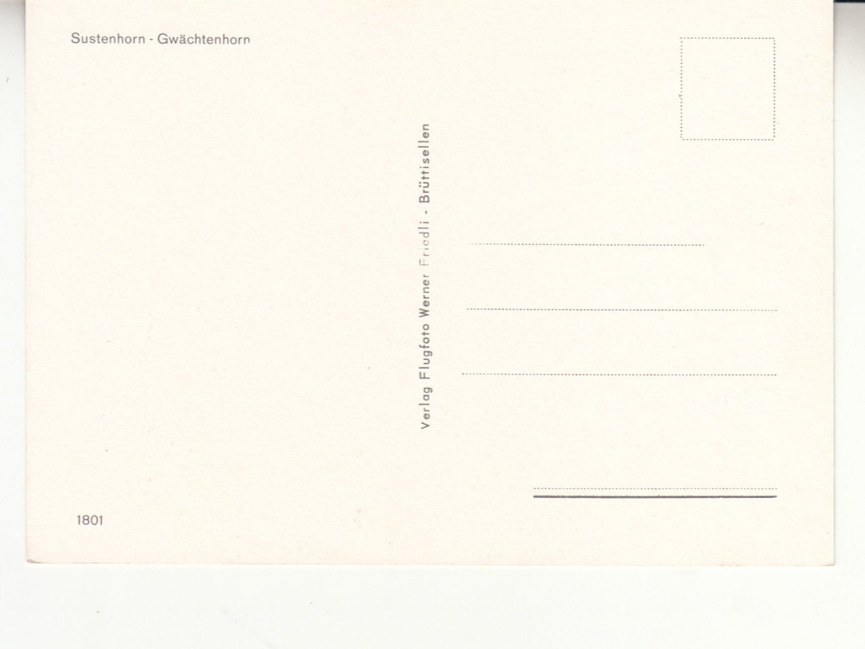Cartoline postali: Sustenhorn ca. 1970 – Usato da Bürglen TG venduto da StampGraf 1