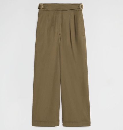 Max Mara Weekend BW Bundfalten Hose FOGGIA khaki weit Gr 36
