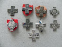 Medaille 9 Sport Abzeichen Brosche Küsnacht ZH 1920 - 1953