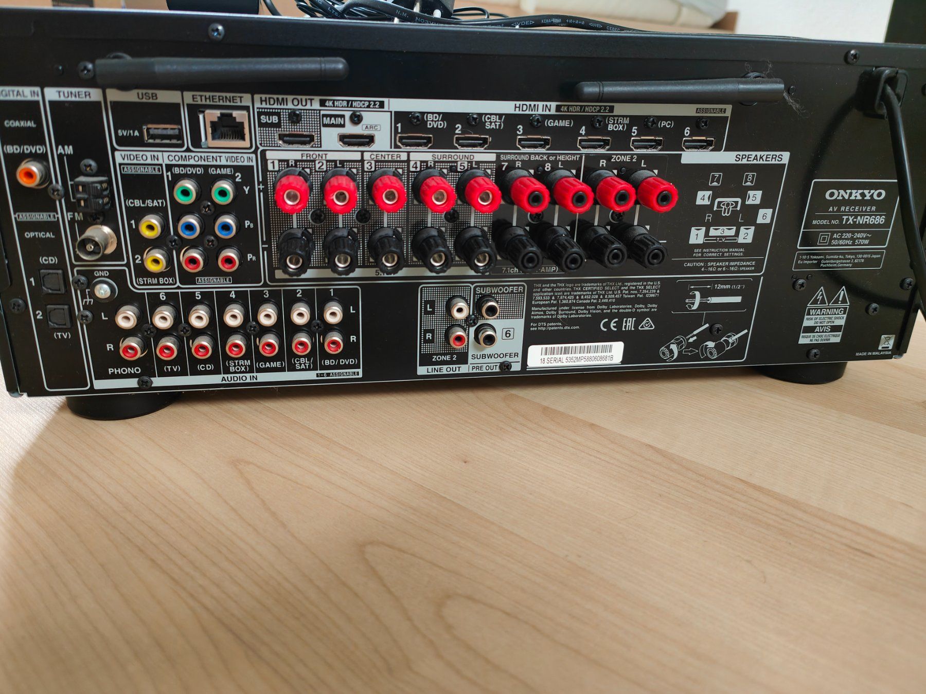 Onkyo Heimkino: Onkyo TX-NR686 Receiver  – Gebraucht aus Rubigen von Iseli18 4