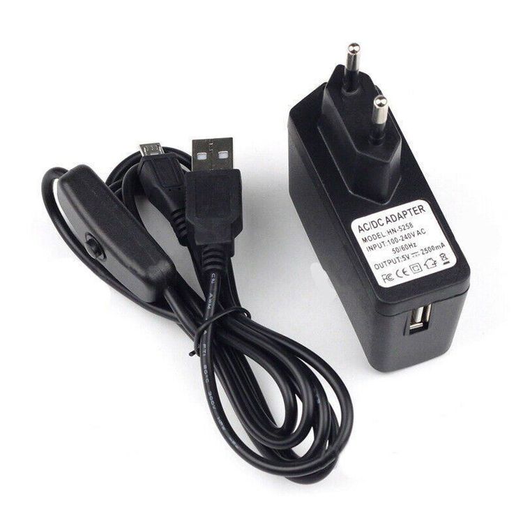 Micro-USB Netzteil 5V/2,5A – Ladegerät Für Raspberry Pi 3 Model B, Pi 2 B & Andere Geräte