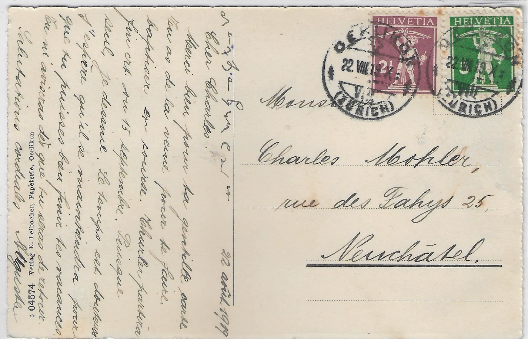 Cartoline postali: Oerlikon - Reformierte Kirche – Usato da Ettingen venduto da Kartenplanet 1