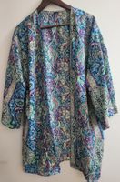 Sommer Kimono,  Blaues Paisley Muster