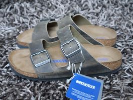 Birkenstock Arizona 39, Leder, faded khaki, Softfussbett NEU