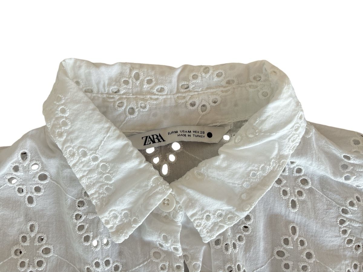 Zara Camicette: Chemise blanche ajourée Zara – Usato da Dotzigen venduto da SecondHandGems 2