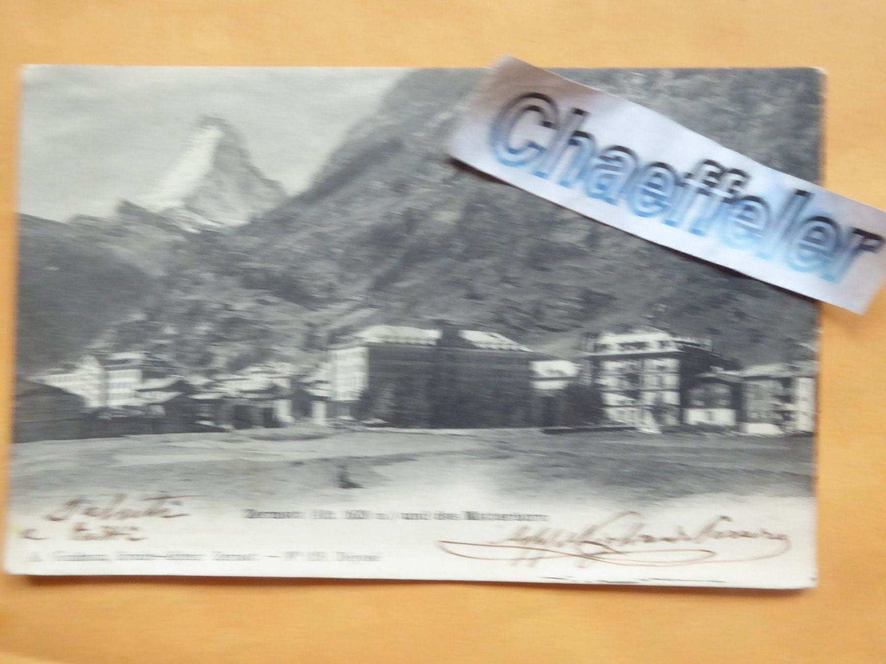 Cartoline postali: 1906  Zermatt und das Matterhorn – Usato da Zürich venduto da Chaeffeler