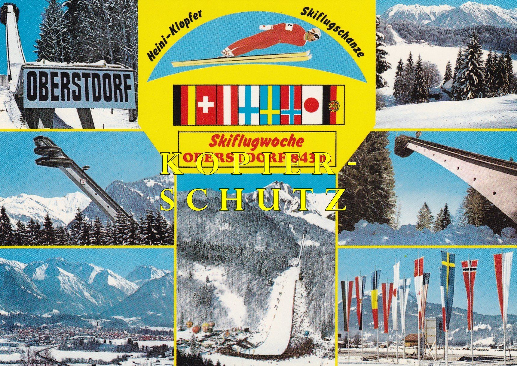Cartoline postali: Oberstorf - Skiflugwoche /bc – Usato da Hombrechtikon venduto da Rudolf07