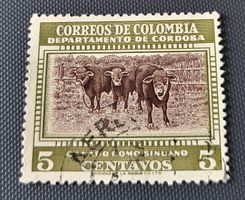 Kolumbien 1956 alte briefmarke