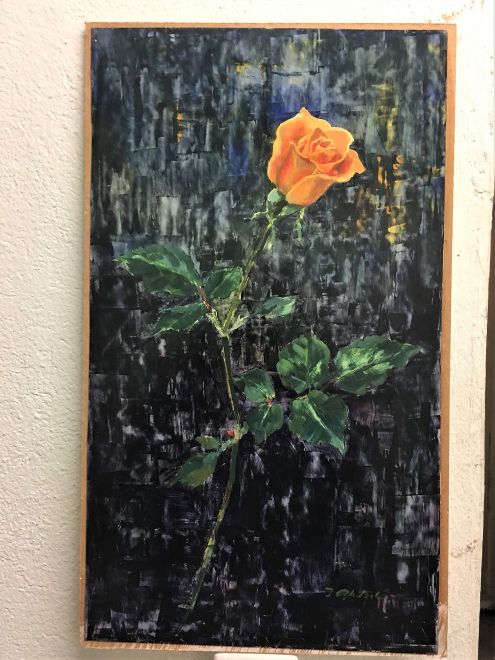 Gemälde: Freundschaft und Dankbarkeit  Rose   Bild Signiert – Gebraucht aus Zürich von Nofelet31 4