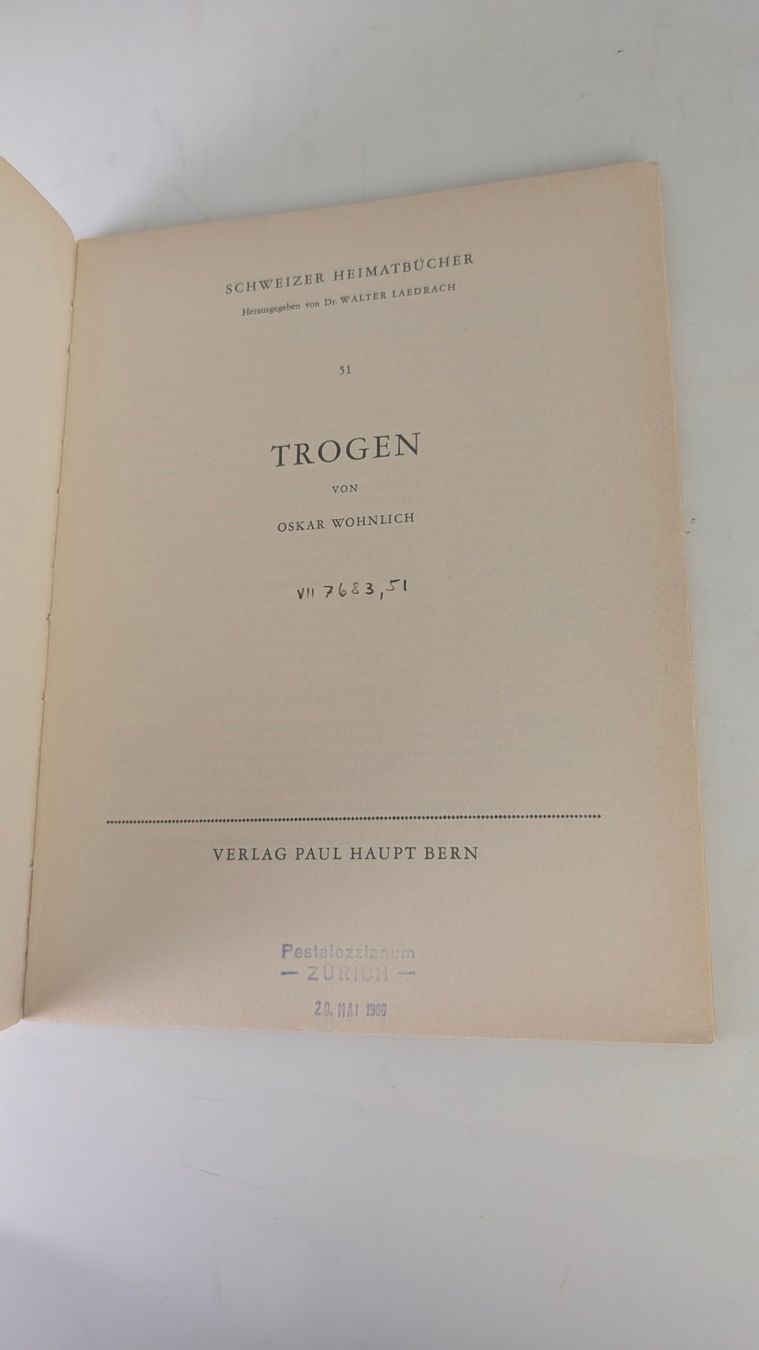 Libri: Schweizer Heimatbücher: Trogen 1952 – Usato da Zürich venduto da axolottchen 3