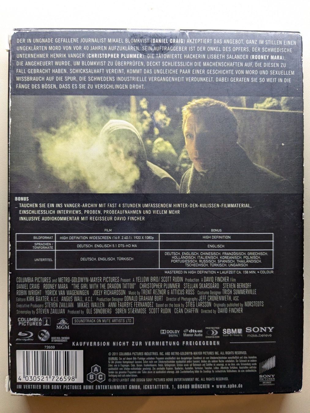 Tutti i DVDs: "Verblendung" mit Daniel Craig  [2 Blu-rays] – Usato da Port venduto da gecotom 1