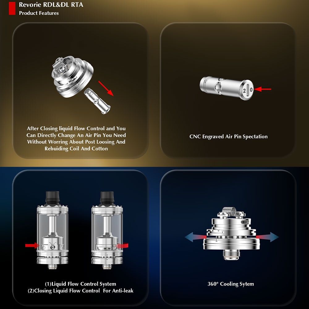 Altri Prodotti per fumatori: Ambition Mods - Revorie RDL&DL RTA - Black – Nuovo (secondo la descrizione) da Gretzenbach venduto da Spacemonk13 3
