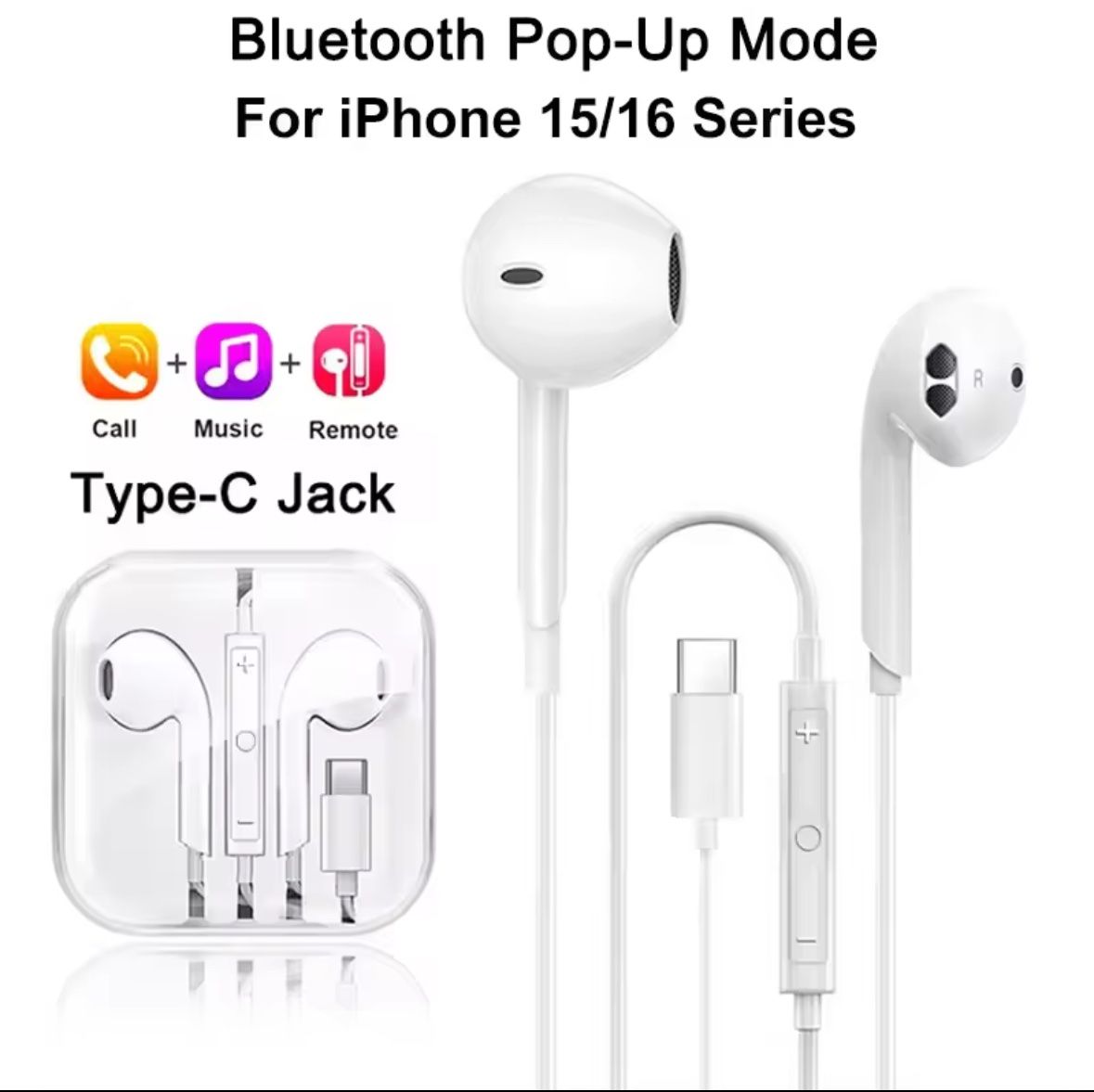 Cuffie: Ecouteurs pour les modeles iPhone 15, 16, 17 – Nuovo e nell'imballaggio originale da Marly venduto da may_j75b