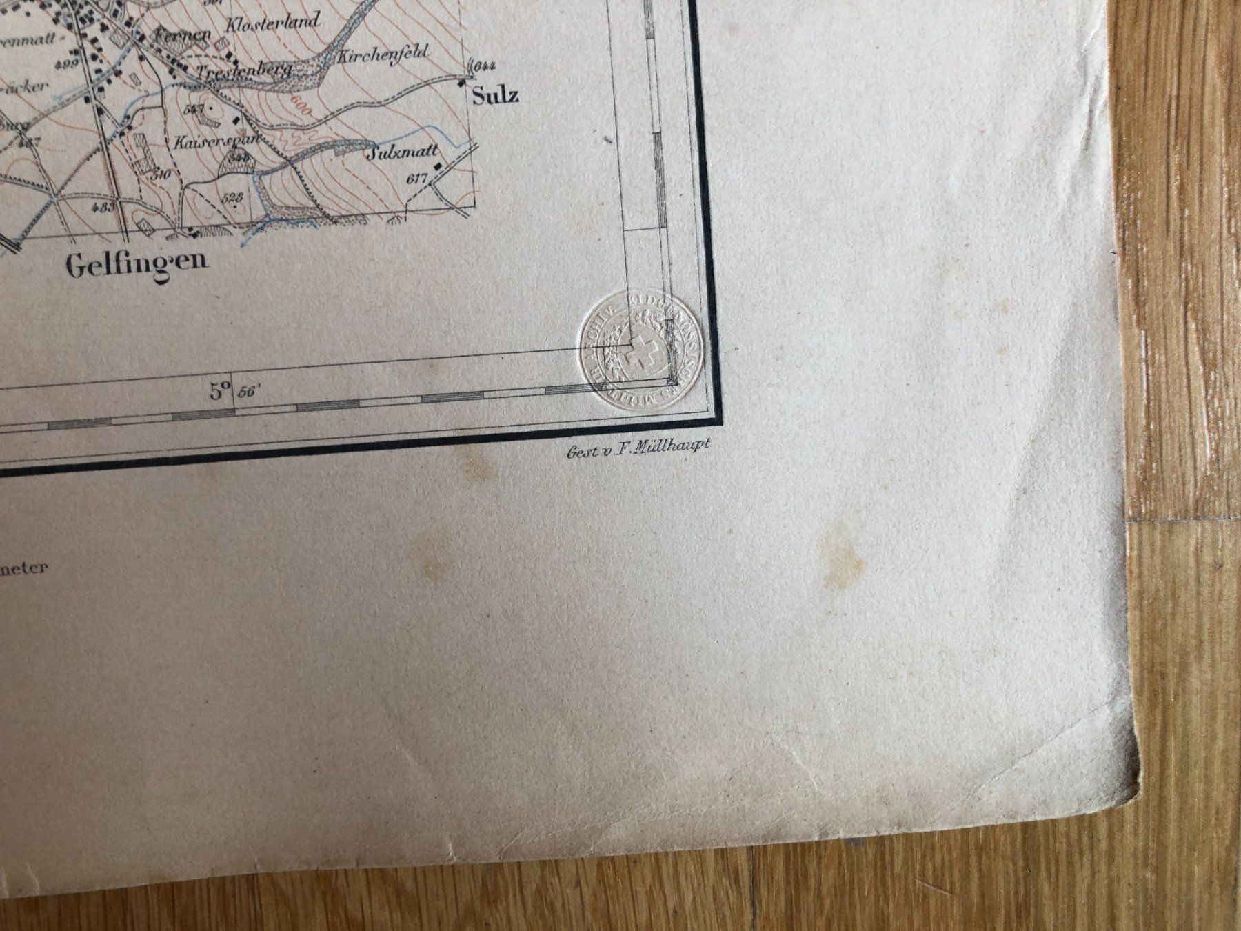 Landkarten & Atlanten: Siegfriedatlas Bl. 172: Reinach 1887 – Gebraucht aus Zürich von allp 5